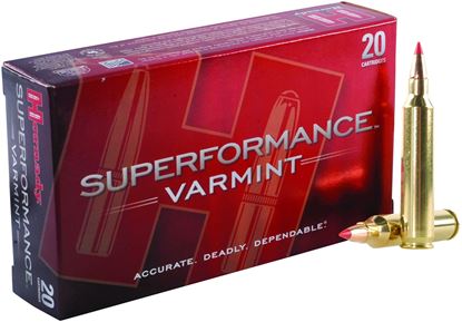 Picture of Hornady 83204 Superformance Varmint Rifle Ammo 204 RUG, V-MAX, 32 Grains, 4225 fps, 20, Boxed