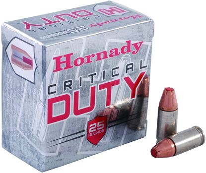 Picture of Hornady 90236 Critical Duty Pistol Ammo 9MM, FlexLock, 135 Gr, 1010 fps, 25 Rnd, Boxed