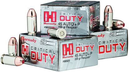 Picture of Hornady 90926 Critical Duty Pistol Ammo 45 ACP, FlexLock, 220 Gr, 975 fps, 20 Rnd, Boxed