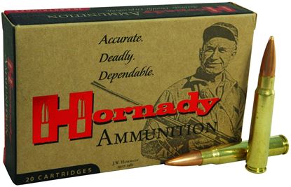 Picture of Hornady 82298 Vintage Match Rifle Ammo 8X57 JS, BTHP, 196 Grains, 2500 fps, 20, Boxed