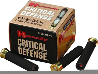 Picture of Hornady 86238 Triple Defense Shotshell 410 GA, 2-1/2 in, No. 41 Cal, 720 fps, 20 Rnd per Box