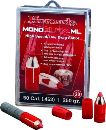 Picture of Hornady 67274 Muzzleloading Sabots with Bullets 50 Cal Sabot Low Drag 45 250Gr Monofex