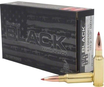 Picture of Hornady 81528 BLACK Rifle Ammo 6.5 GRENDEL 123 Gr ELD Match, 20 Rnd