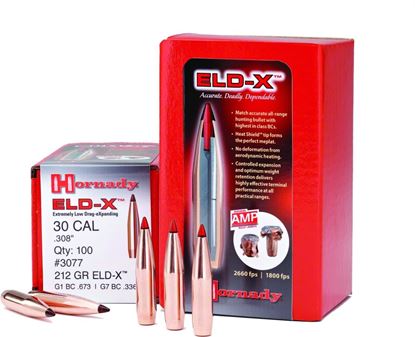 Picture of Hornady 3074 ELD-X Rifle Bullet 30Cal .308 178Gr ELD-X 100Rnd