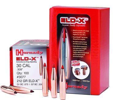 Picture of Hornady 3076 ELD-X Rifle Bullet 30Cal .308 200Gr ELD-X 100Rnd