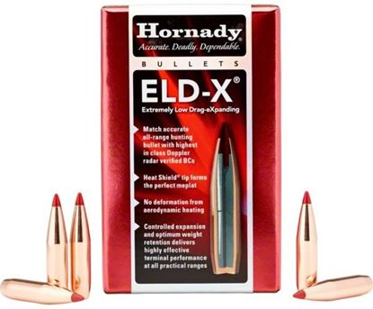 Picture of Hornady 25418 ELD-X Rifle Bullet 25 Cal .257 110 Gr ELD-X 100Rnd