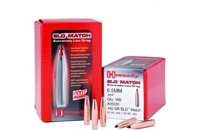 Picture of Hornady 33381 ELD Match Rifle Bullets, 338Cal 338 285Gr 50 Rnds
