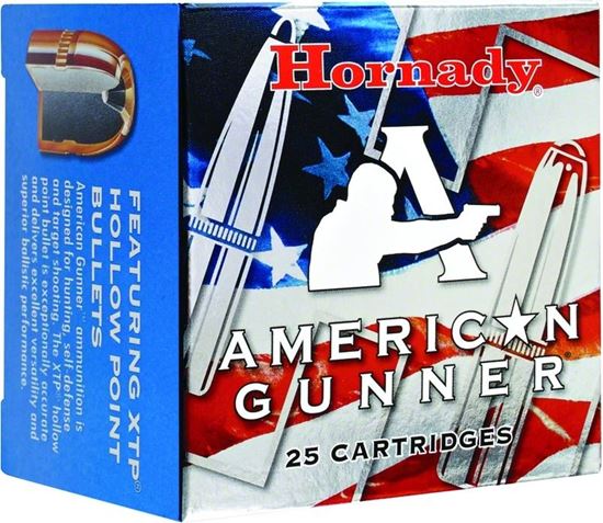 Picture of Hornady 90104 American Gunner Pistol Ammo 380 ACP, XTP, 90 Gr, 1000 fps, 25 Rnd, Boxed