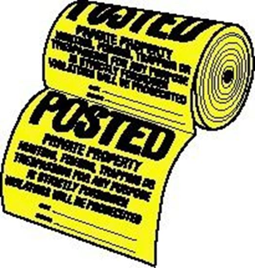 Picture of Hy-Ko TSR-100 12x12 Tyvek Posted Sign 100/Roll