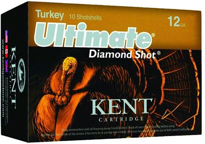 Picture of Kent C1235TK63-4 Ultimate Diamond Shot Turkey Shotshell 12 GA, 3-1/2 in, No. 4, 2-1/4oz, Max Dr, 1200 fps