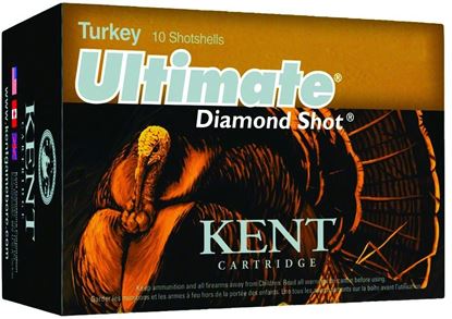 Picture of Kent C203TK36-4 Ultimate Diamond Shot Turkey Shotshell 20 GA, 3 in, No. 4, 1-1/4oz, Max Dr, 1300 fps, 10 Rnd per Box