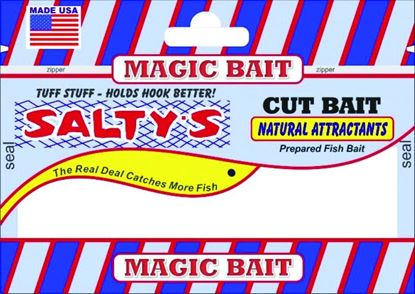 Picture of Magic Bait SW-66 Salty's Saltwater Cut Bait, Natural Attractants, Fire Red, Shrimp 6/Bag