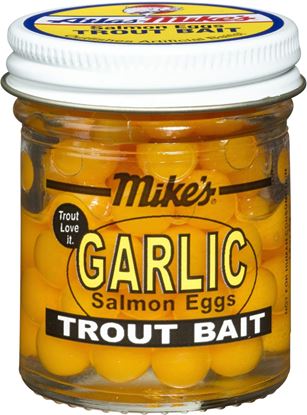 Picture of Mike's 1038 Garlic Salmon Eggs Yellow 1.1 oz Jar