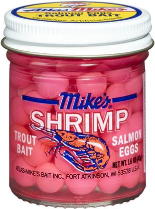 Picture of Mike's 1000 Shrimp Salmon Eggs Flourescent Pink 1.1 oz Jar (232926)