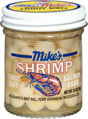Picture of Mike's 1010 Shrimp Salmon Eggs White 1.1 oz Jar (645705)