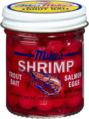 Picture of Mike's 1012 Shrimp Salmon Eggs Flourescent Red 1.1 oz Jar (849596)