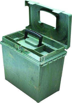 Picture of MTM SPUD2-11 Sportsmen's Plus Utility Dry Box 15"x8.8"x13" Divided Lid Lift-Out Tray Forest Green