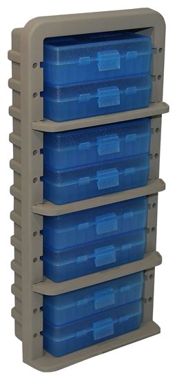 Picture of MTM AR9M Ammo Rack with 9 P50-9M-24 Ammo Boxes, Clear Blue/Dark Earth