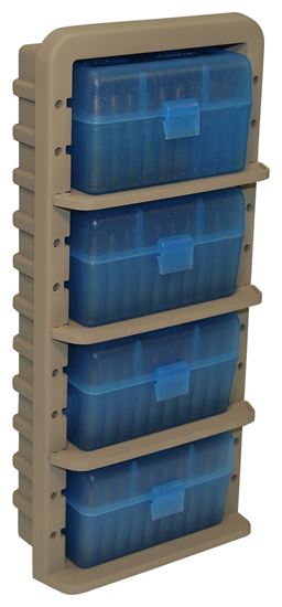 Picture of MTM ARRS Ammo Rack with 4 RS-50-24 Ammo Boxes, Clear Blue/Dark Earth