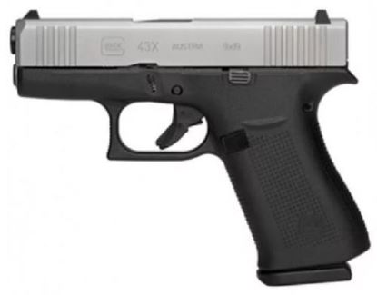 Picture of Glock G43X FXD 9mm 10 Rd Semi Black FR/Silver