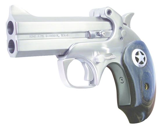 Picture of Bond Arms Bond Rngr 45/410 Ranger II Break Pistol 45 LC, 4.25 in, Extended Black Ash Star Grp, 2 Rnd, S/S Frame