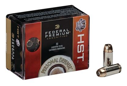 Picture of Federal P10HST1S Premium Personal Defense Pistol Ammo 10mm, HST/Hydra-Shok JHP, 200 Gr, 1130 fps, 20 Rnd, Boxed