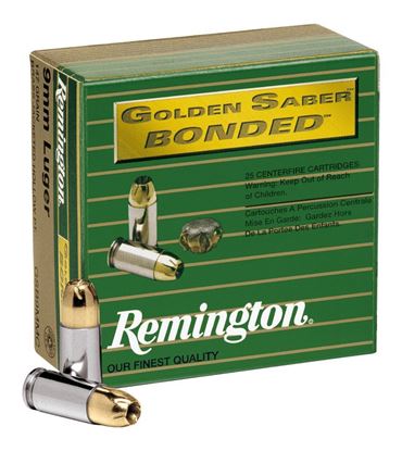 Picture of Remington GSB9MMCB Golden Saber (Commercial) Pistol Ammo 9MM - BJHP Bonded, 125 Gr, 20Rnd, Boxed