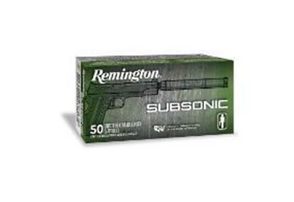 Picture of Remington S9MM9 Subsonic Pistol Ammo 9MM, FNEB, 147 Gr, 50Rnd, Boxed