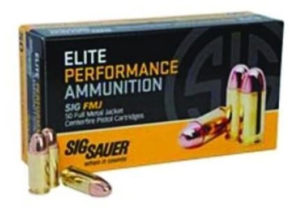 Picture of Sig Sauer E38SUB-50 Elite Performance Pistol Ball Ammo 38 SPR, FMJ, 125 Gr, 1230 fps, 50 Rnd, Boxed