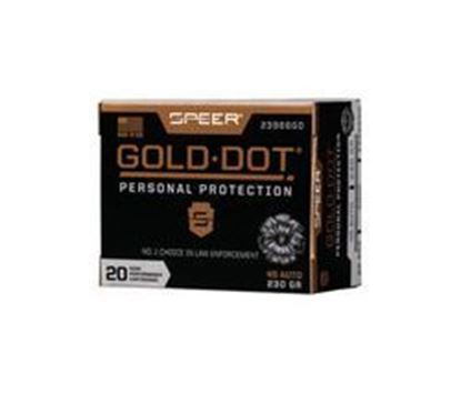 Picture of Speer 23966GD Gold Dot Personal Protection Handgun Ammo 45 ACP, GDHP, 230 Gr, 890 fps, 20 Rnd, Boxed