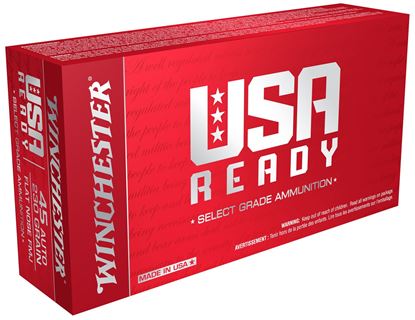 Picture of Winchester RED45 USA Ready Pistol Ammo 45 ACP, FMJ-FN, 230 Gr, 880 fps, 50 Rnd, Boxed