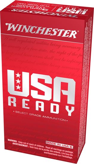 Picture of Winchester RED9 USA Ready Pistol Ammo 9mm, FMJ-FN, 115 Gr, 1190 fps, 50 Rnd, Boxed