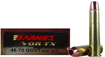 Picture of Barnes 21579 VOR-TX Rifle Ammo 45-70 GOVT, TSX FN, 300 Grains, 1905 fps, 20, Boxed