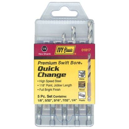 Picture of 5 Pc.  Quick-Change Drill Bit Set    