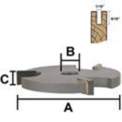 Picture of 1/16"  3-Wing Slotted Cutter        