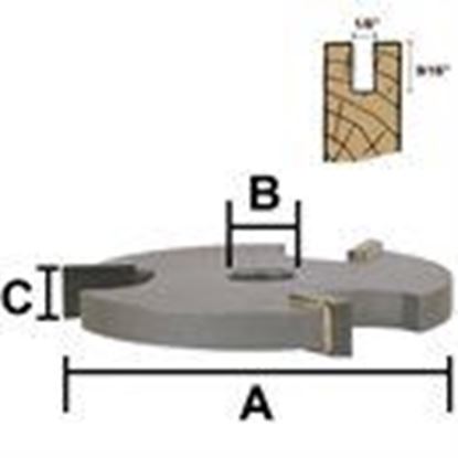 Picture of 1/8"  3-Wing Slotted Cutter        