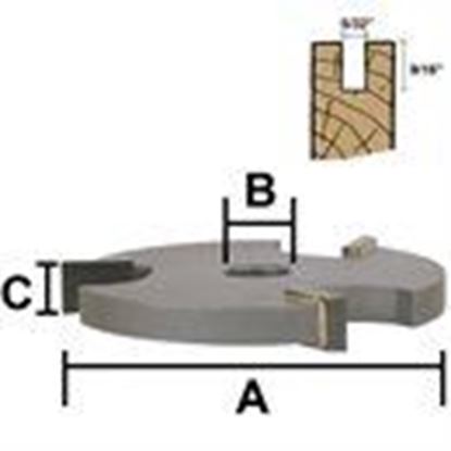 Picture of 5/32"  3-Wing Slotted Cutter        