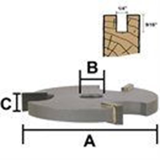 Picture of 1/4"  3-Wing Slotted Cutter        