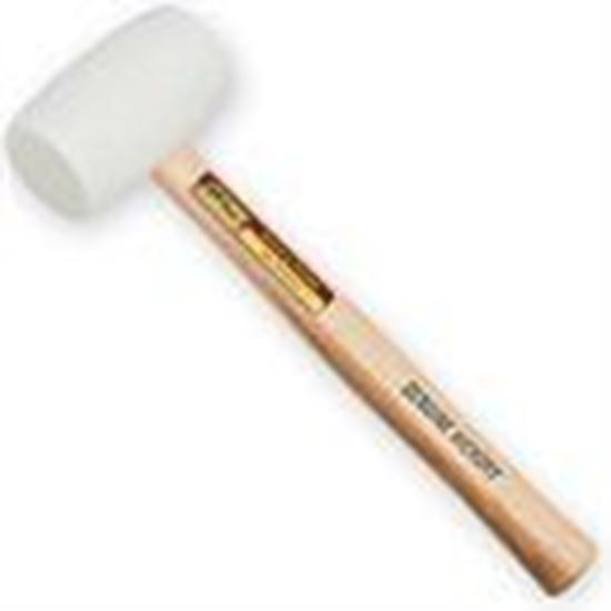 Picture of 16 oz. White Rubber Mallet, Hickory