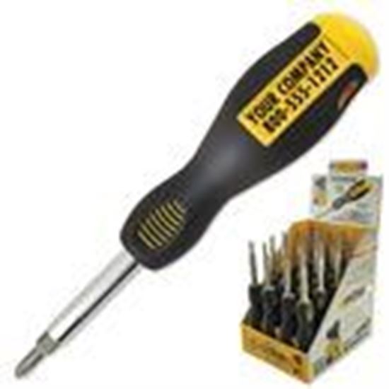 Picture of 6-in-1 Screwdriver Rubber Tri Grip Private Label