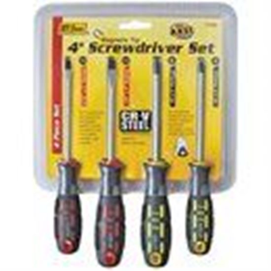 Picture of 4 Pc. Slotted and Phillips Screwdriver Set