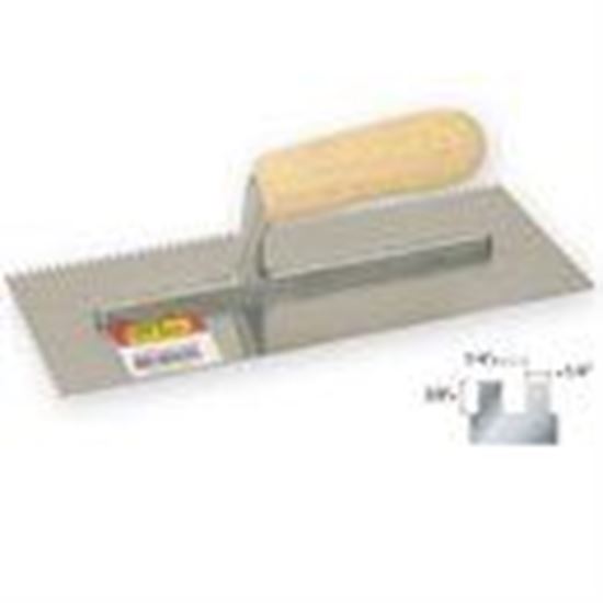 Picture of 11 x 4½" 1/4 x 3/8" Sq. Notch Trowel        