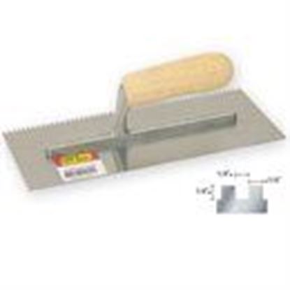 Picture of 11 x 4½" 1/4 x 1/4" Sq. Notch Trowel        