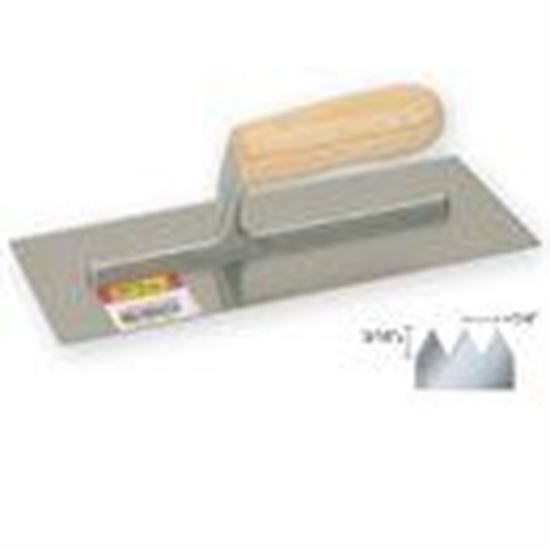 Picture of 11 x 4½" 1/4 x 3/16" V Notch Trowel        