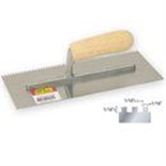 Picture of 11 x 4½"  1/16" Sq. Notch Trowel        