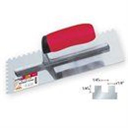 Picture of 11 x 4½"  1/4"   Sq. Notch Trowel  Stainless  