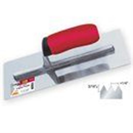 Picture of 1/4 x 3/16"  V Notch Trowel  Stainless    