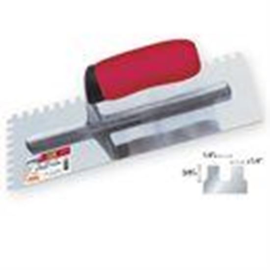 Picture of 1/4 x 3/8 x 1/4"  U Notch Trowel  Stainless    