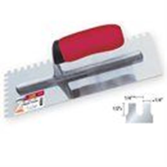 Picture of 1/4 x 1/2 x 1/4"  U Notch Trowel  Stainless    