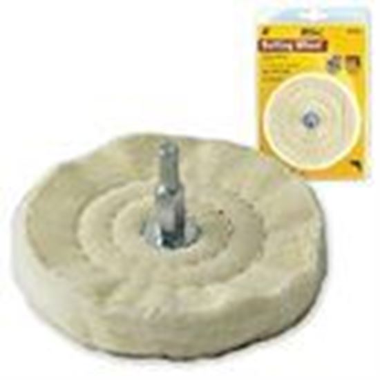 Picture of 4" x 1/4"  Spindle Cotton Buffing Wheel    